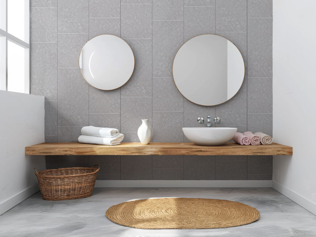 Mineral Tile Dolomite Bathroom Sink Situ