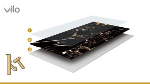 Vilo Dark Stone Large SPC Tile 600mmx1200mm Layers