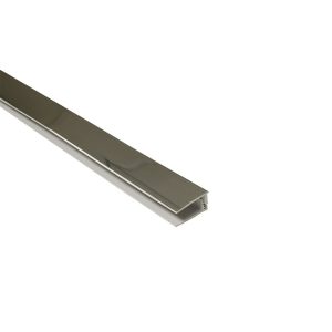 2-Part 2.6m 8mm End Profile | Chrome | Plastic Trim