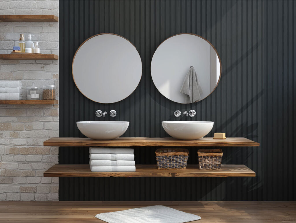 Charcoal Grey Thermo Slat Wall Panel