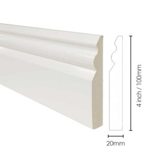 4inch Plastic White Skirting 1
